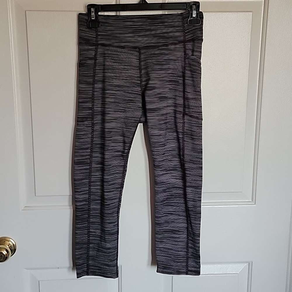 Tek Gear, women's running or workout pants, medium, DryTek, black and white.